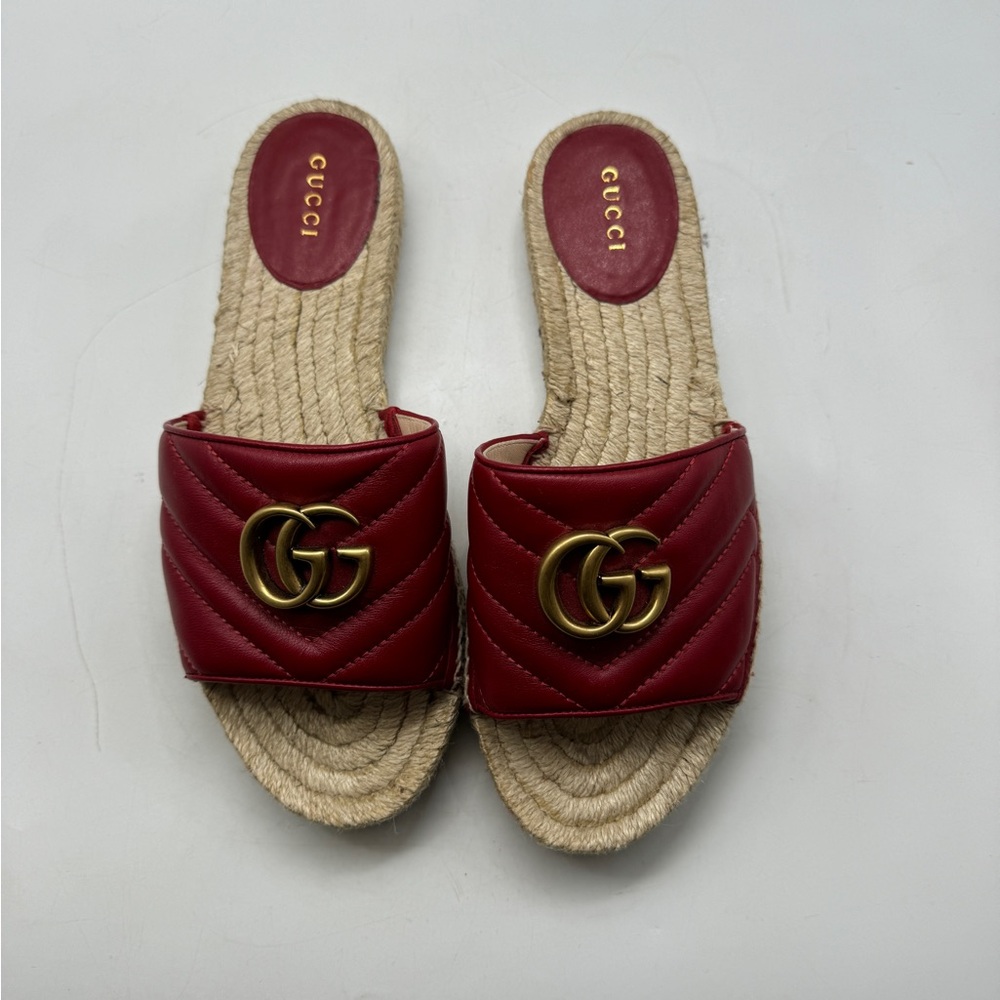 Gucci Red sandals worn once